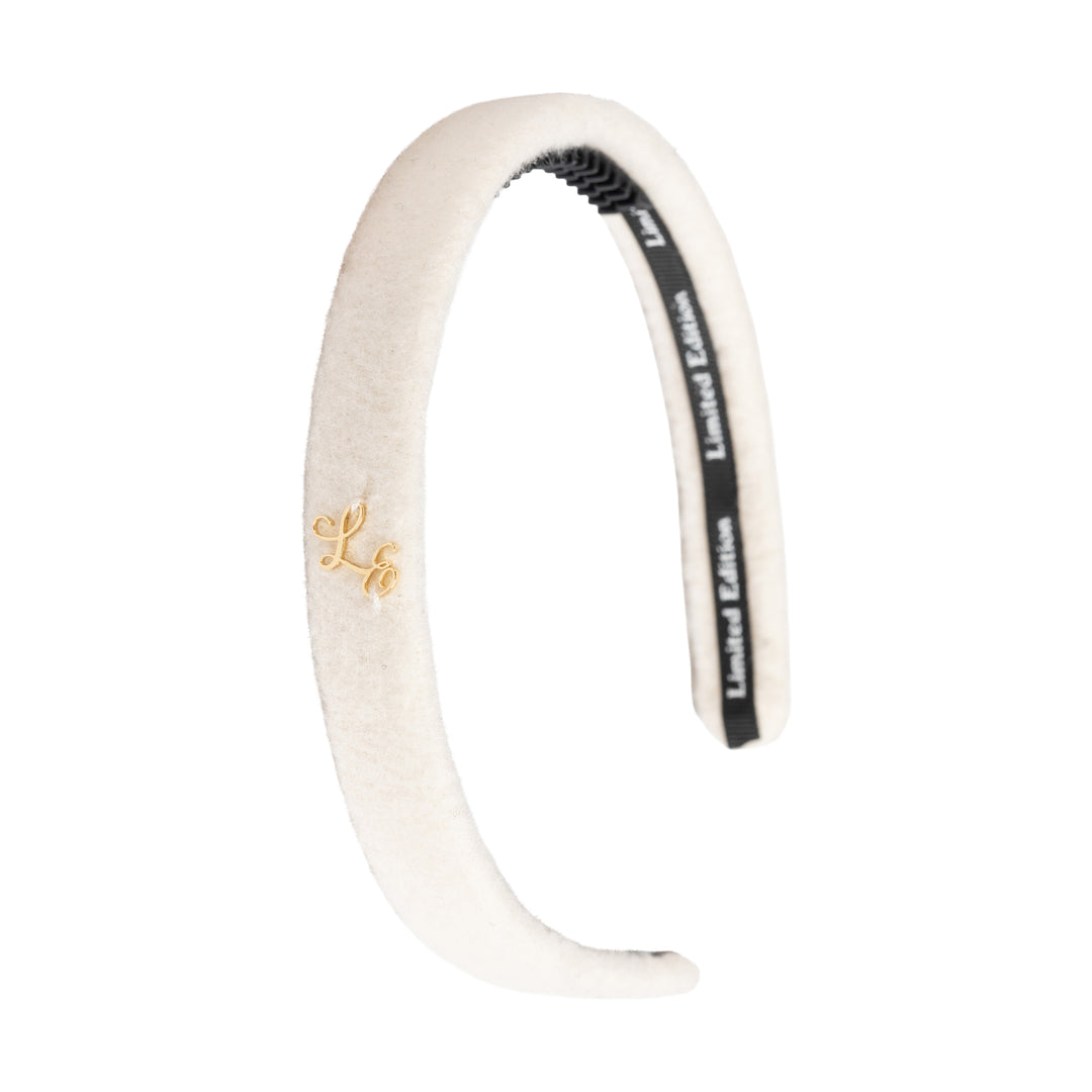 headband brushed wool thin - ivory-99