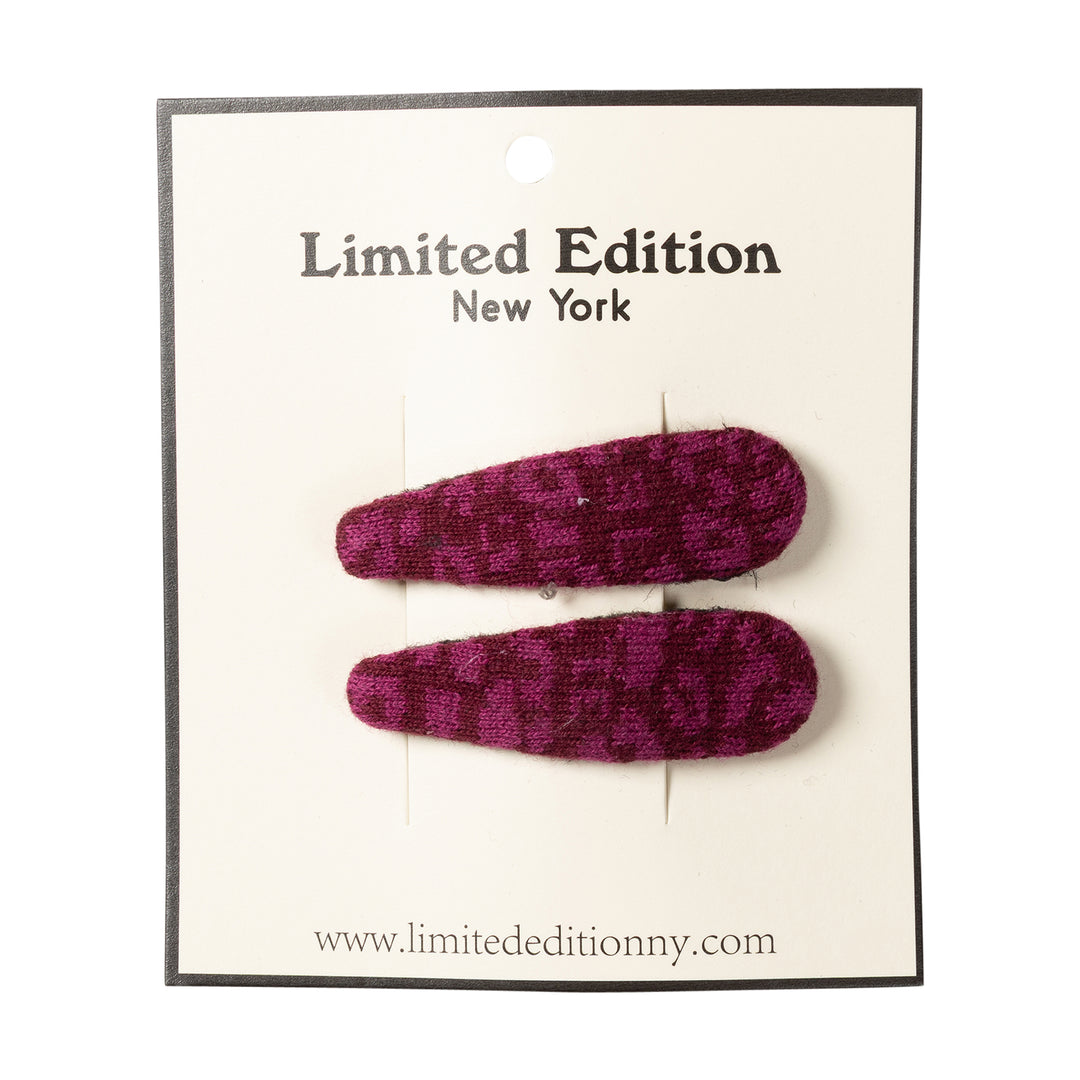 clip leopard knit snap 2 pk - raspberry-41