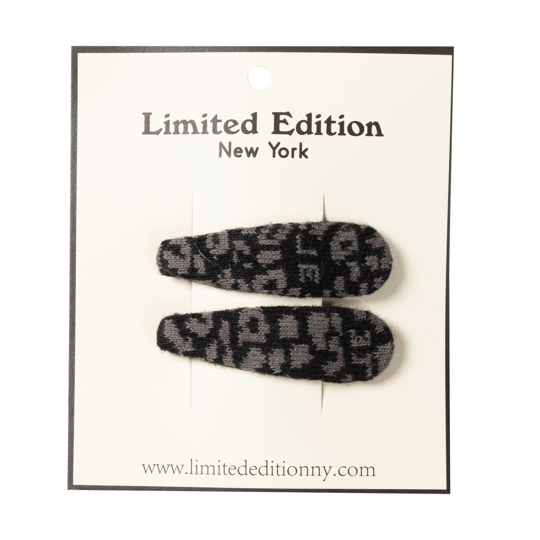 clip leopard knit snap 2 pk - black/gray-9