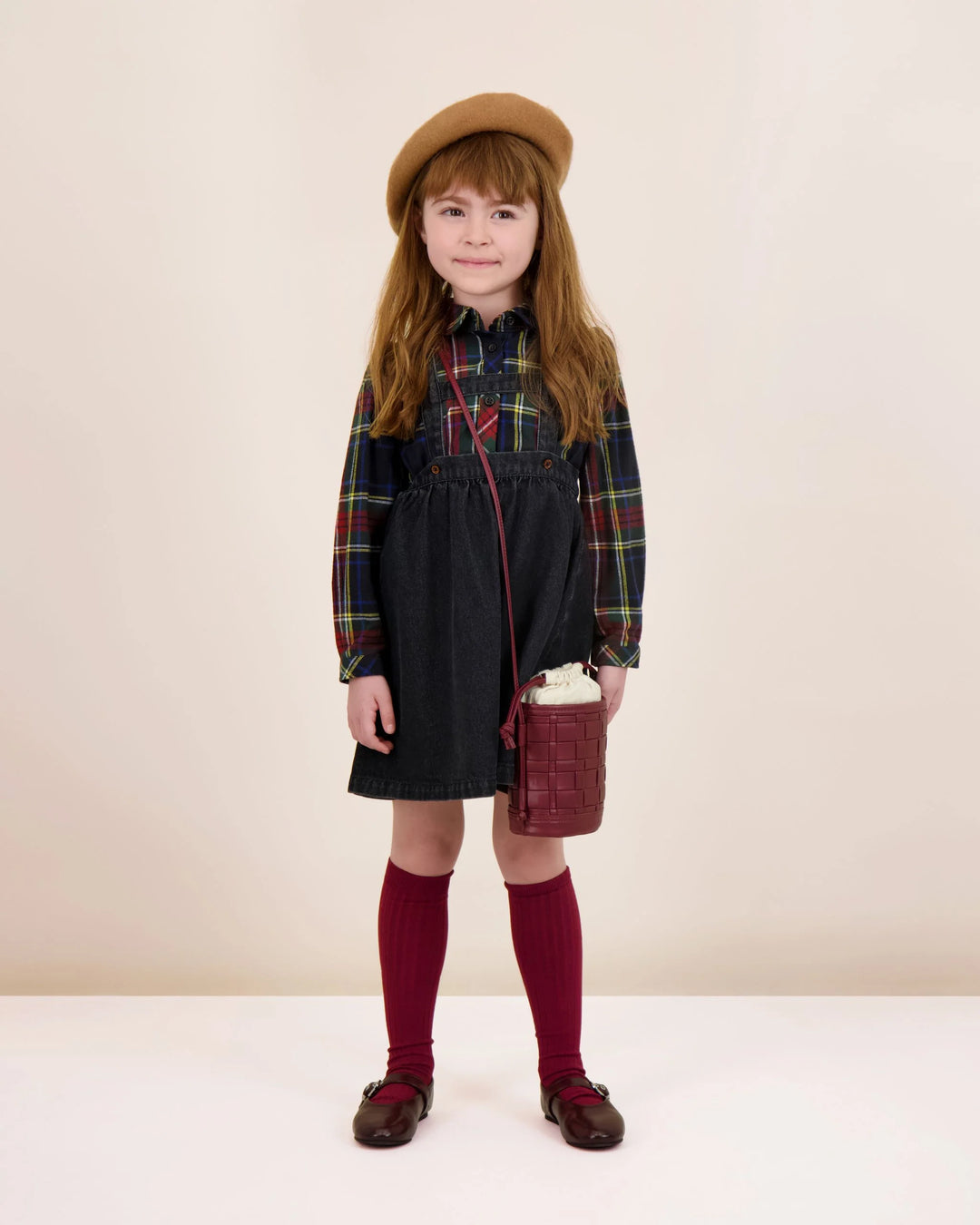 top l/s plaid mockneck - plaid