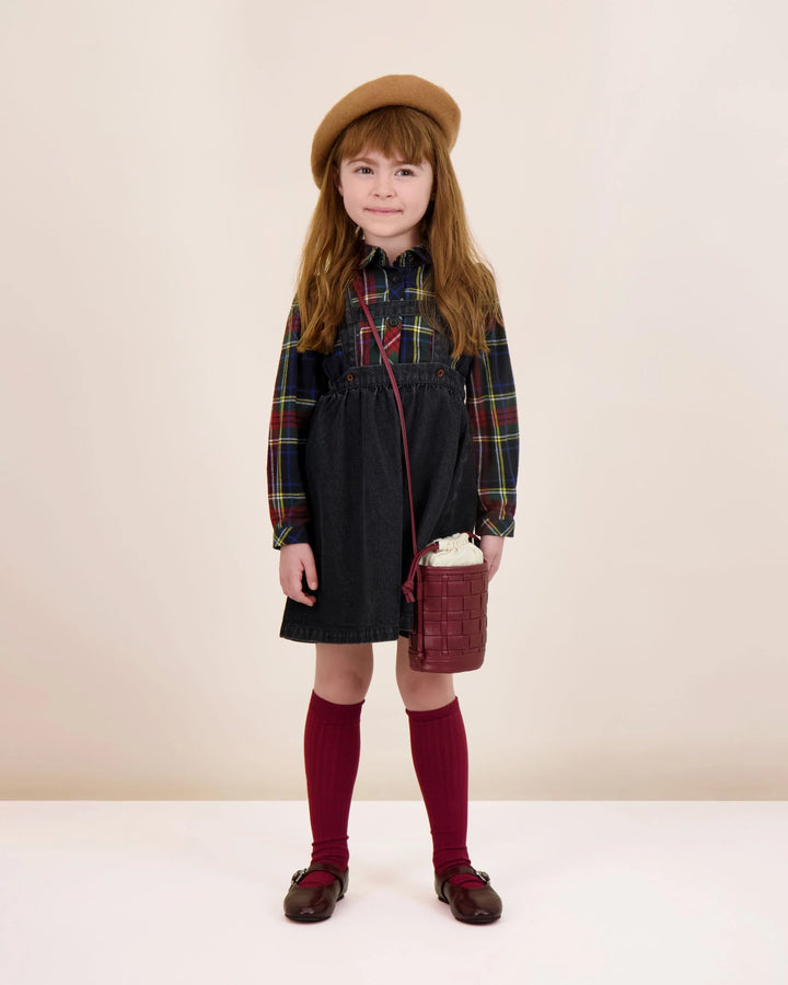 top l/s plaid mockneck - plaid