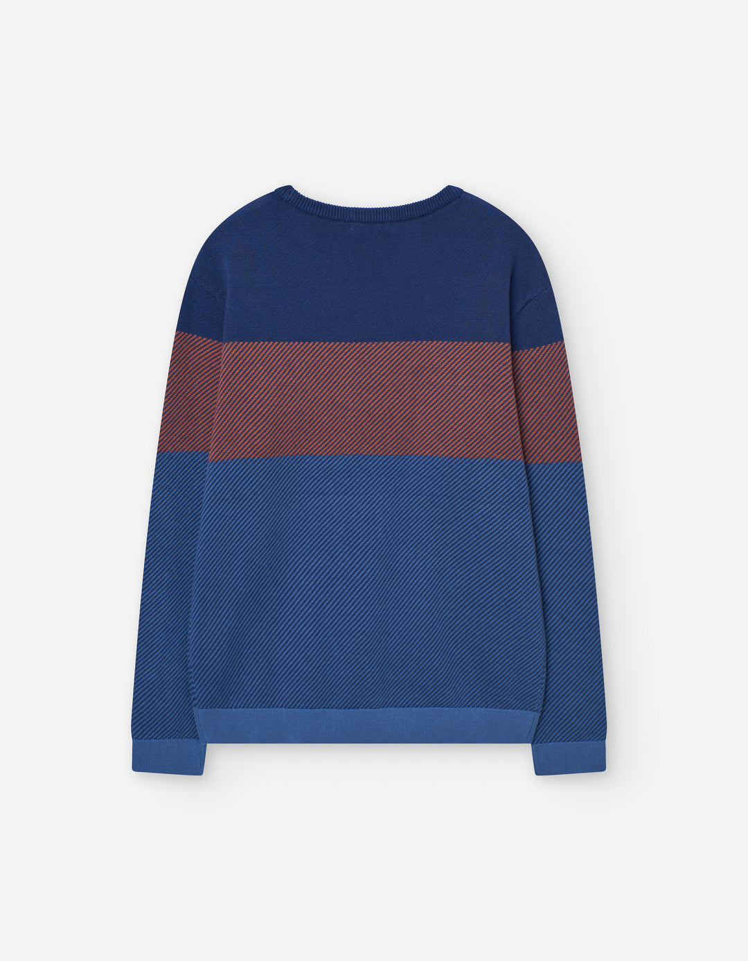 top l/s colorblock - blue brown