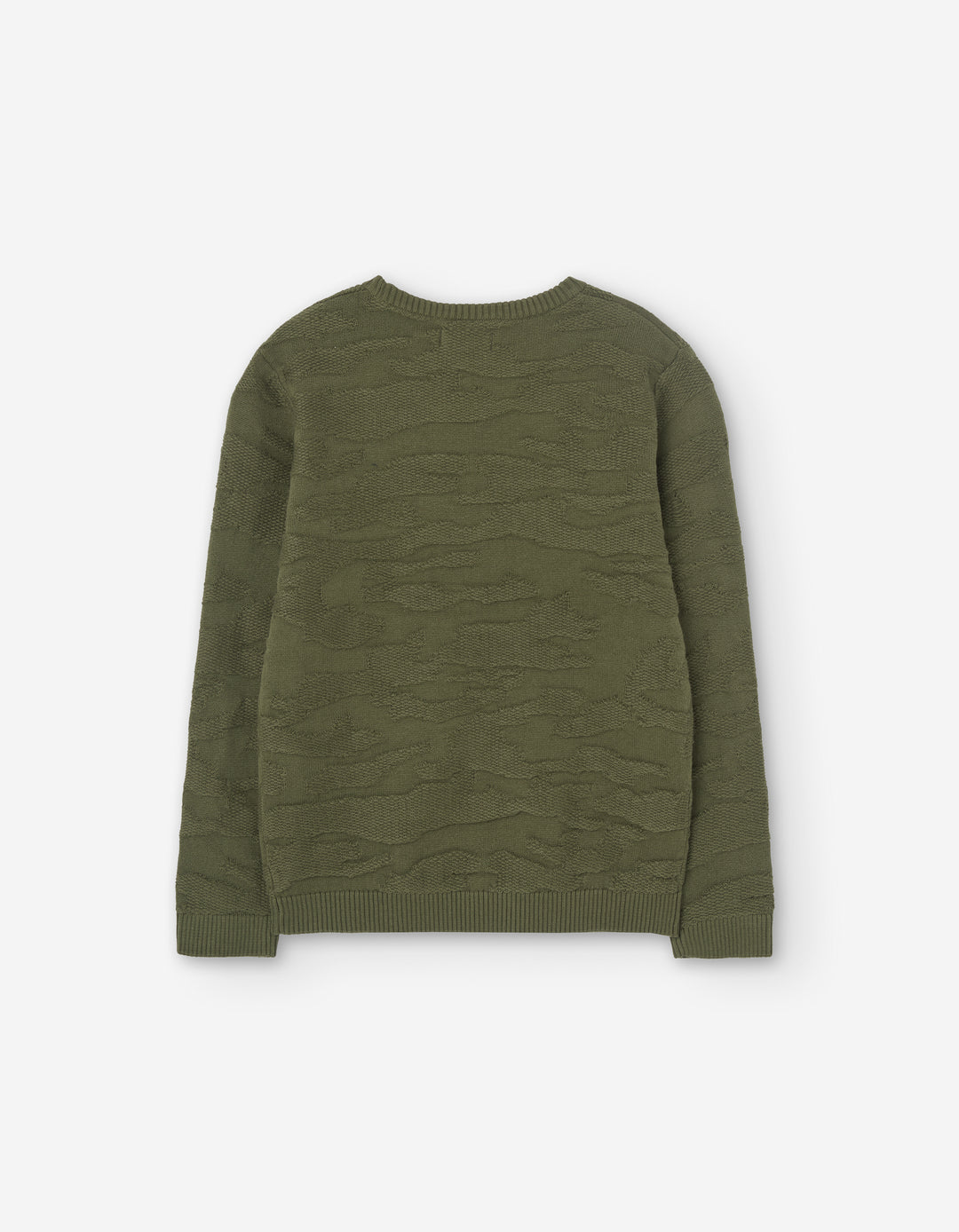 top l/s crew neck textured - green