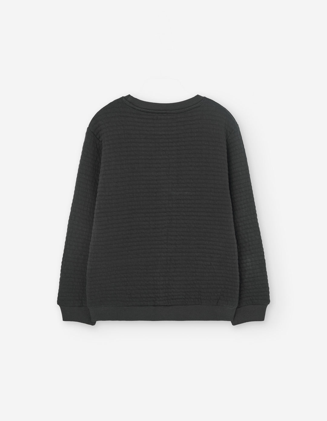 top l/s crew neck textured - grey