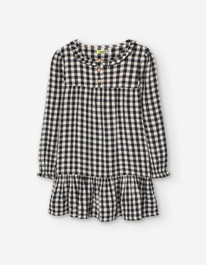 dress gingham - black/white