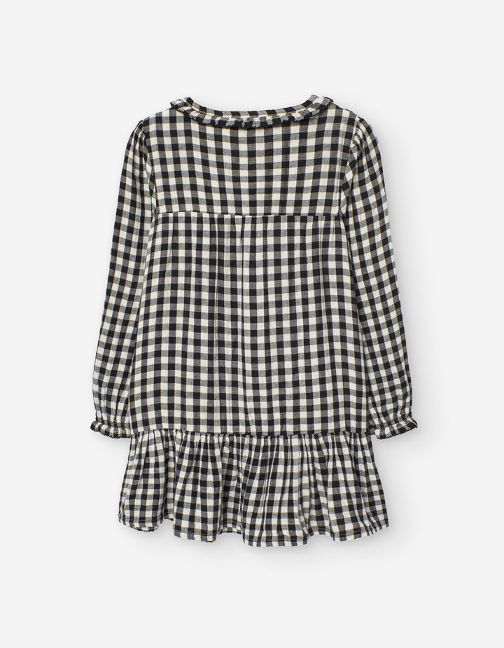 dress gingham - black/white