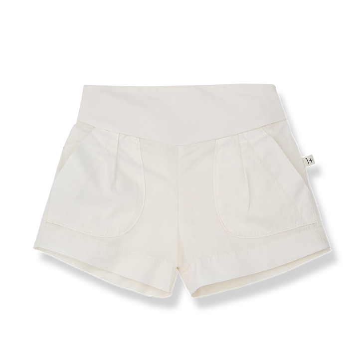 set outfit waist tie shirt and shorts - off white