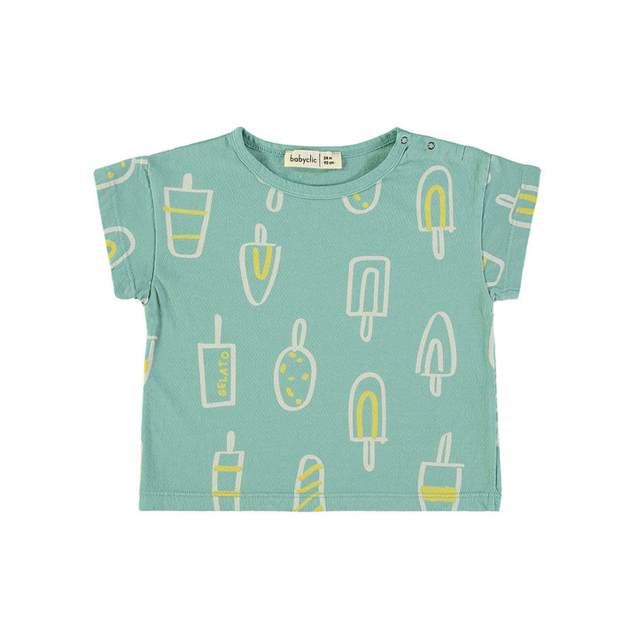 tee s/s gelato print - green