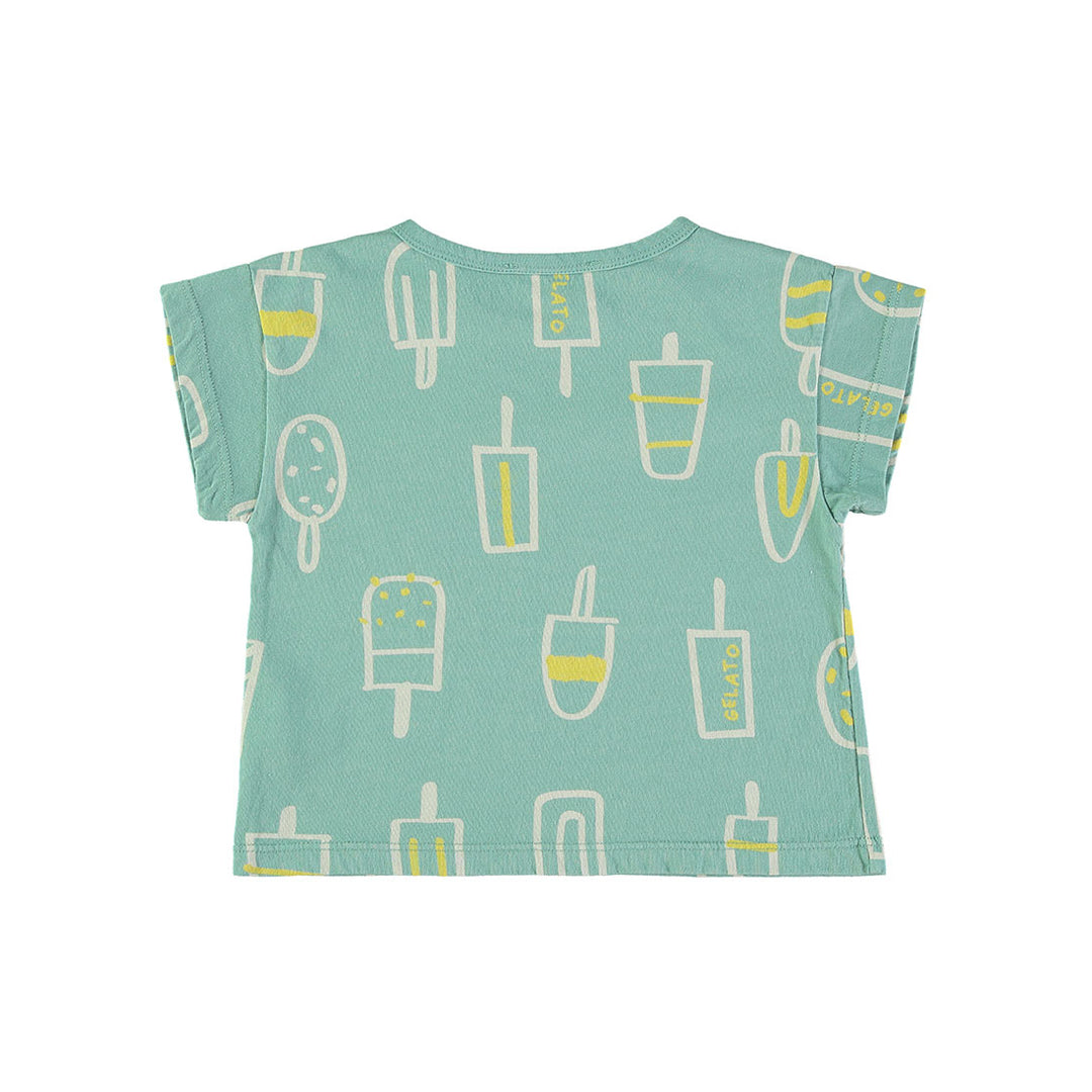 tee s/s gelato print - green