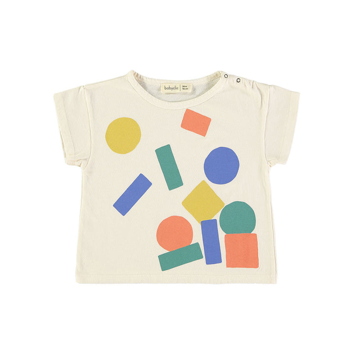 tee s/s messy blocks - ivory