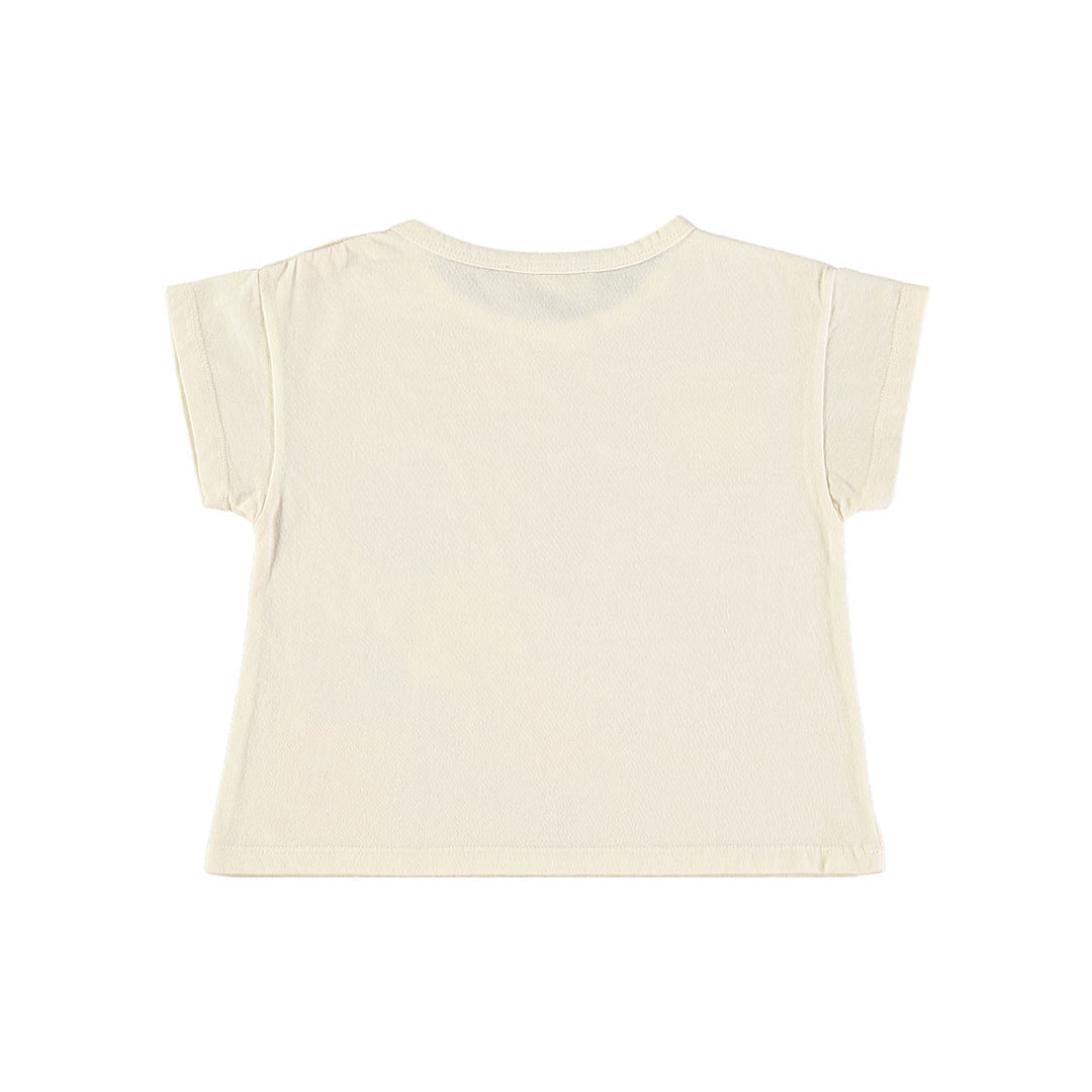 tee s/s messy blocks - ivory