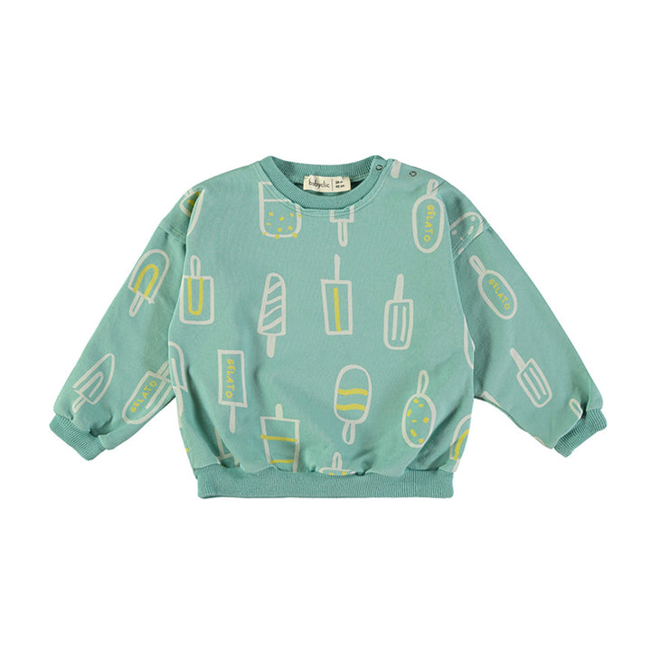 top l/s gelato print sweatshirt - green