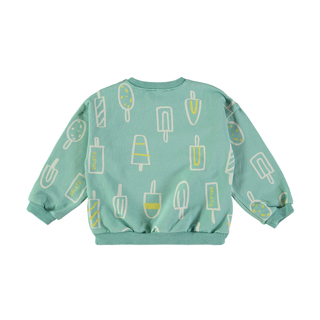 top l/s gelato print sweatshirt - green