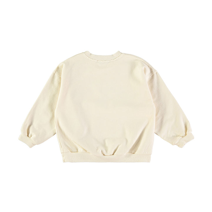 top l/s messy blocks sweatshirt - ivory
