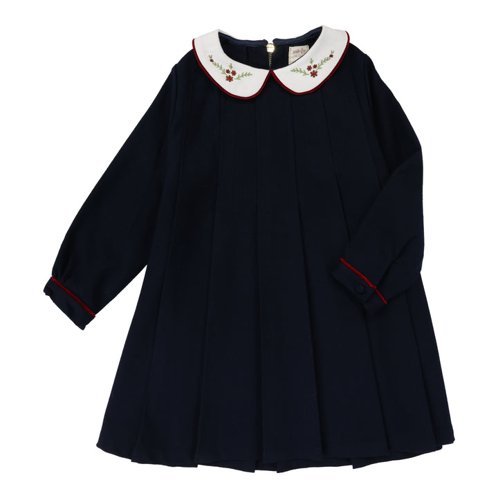 dress collar pleated - navy