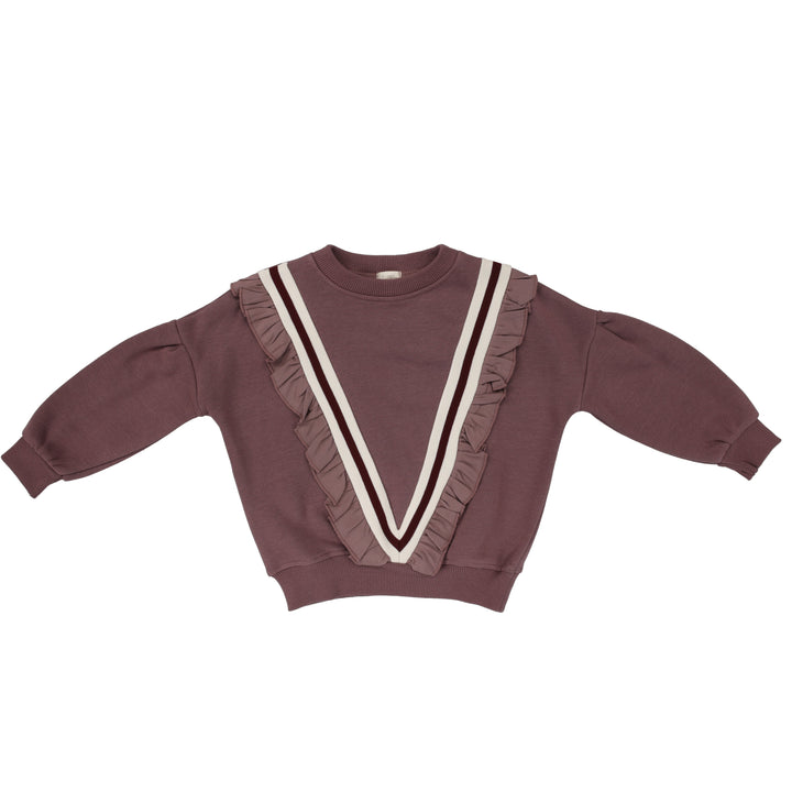 top l/s sweatshirt varsity - dusty plum