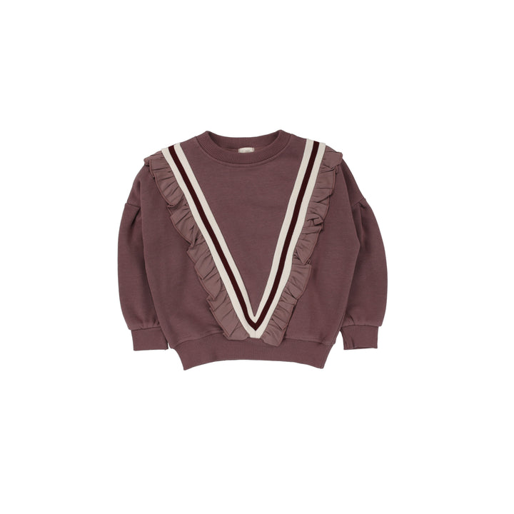 top l/s sweatshirt varsity - dusty plum