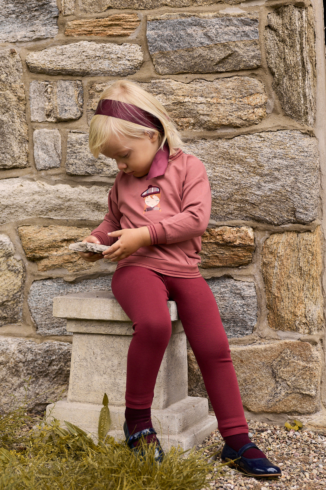 set outfit scottish boy sweatshirt and leggings - pink