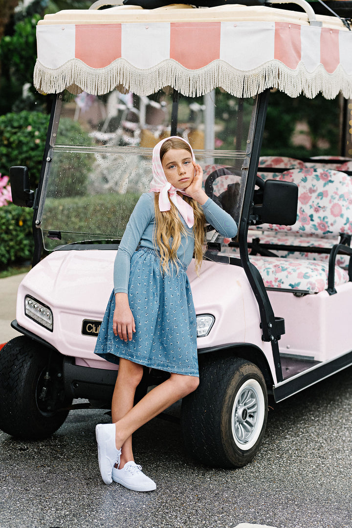 tee l/s dainty denim - blue