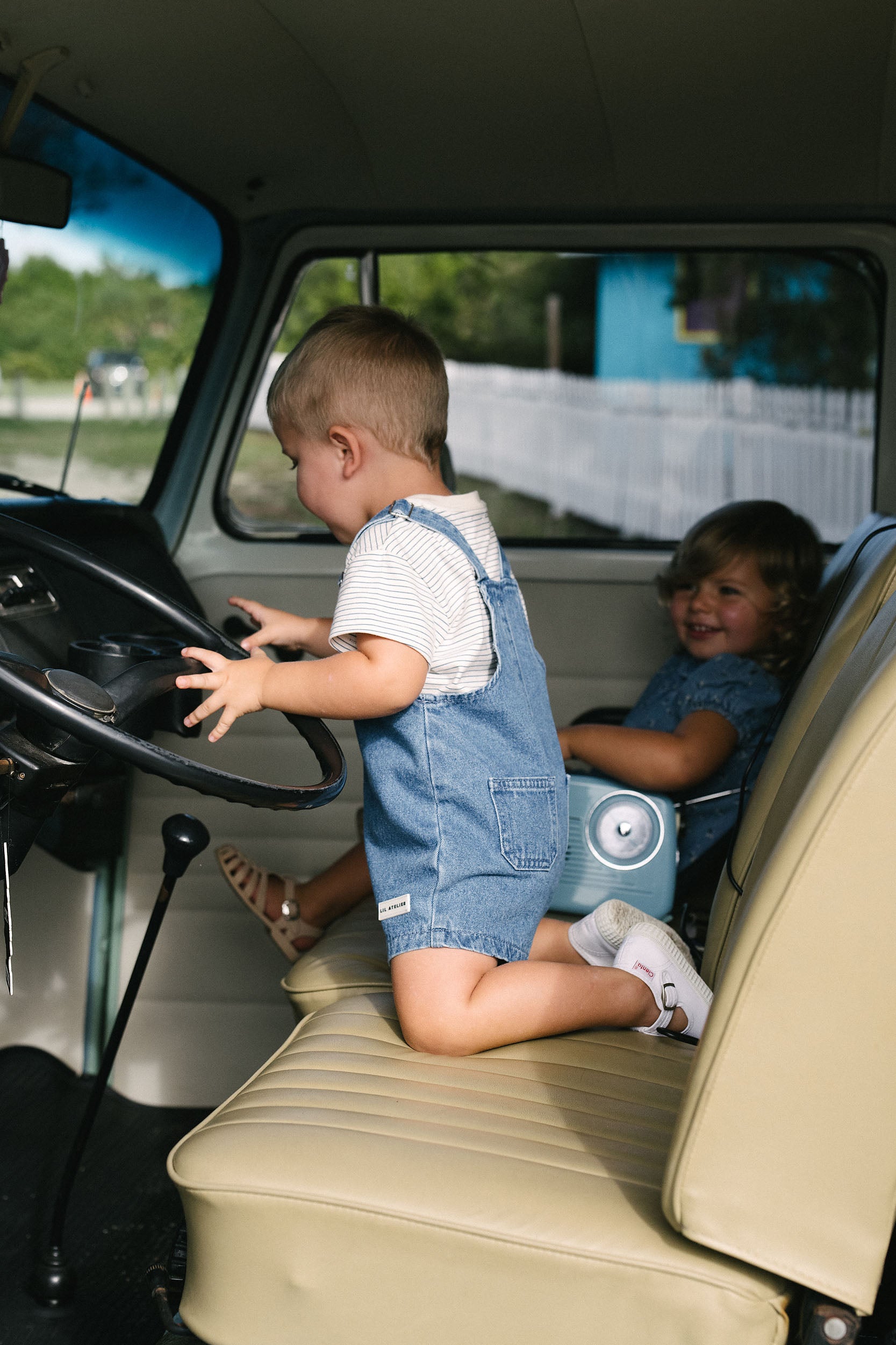 one piece denim city wide romper - mid blue wash – Lily and Todd