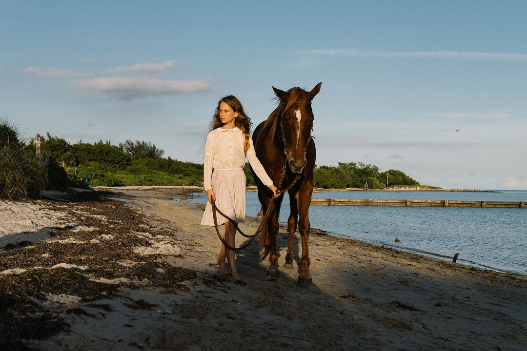 shirt s/s pintuck collared blouse - camel