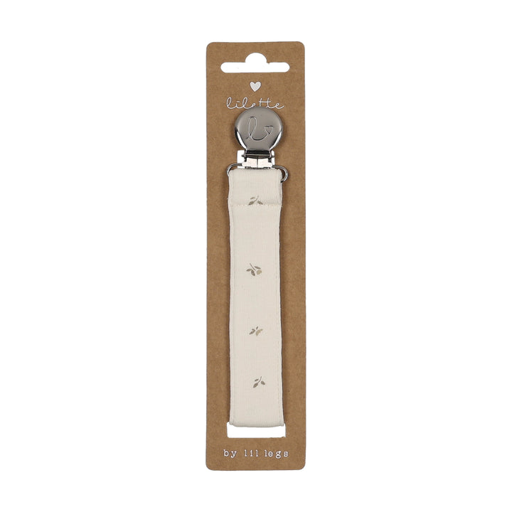 pacifier clip bitsy floral - cream/oat
