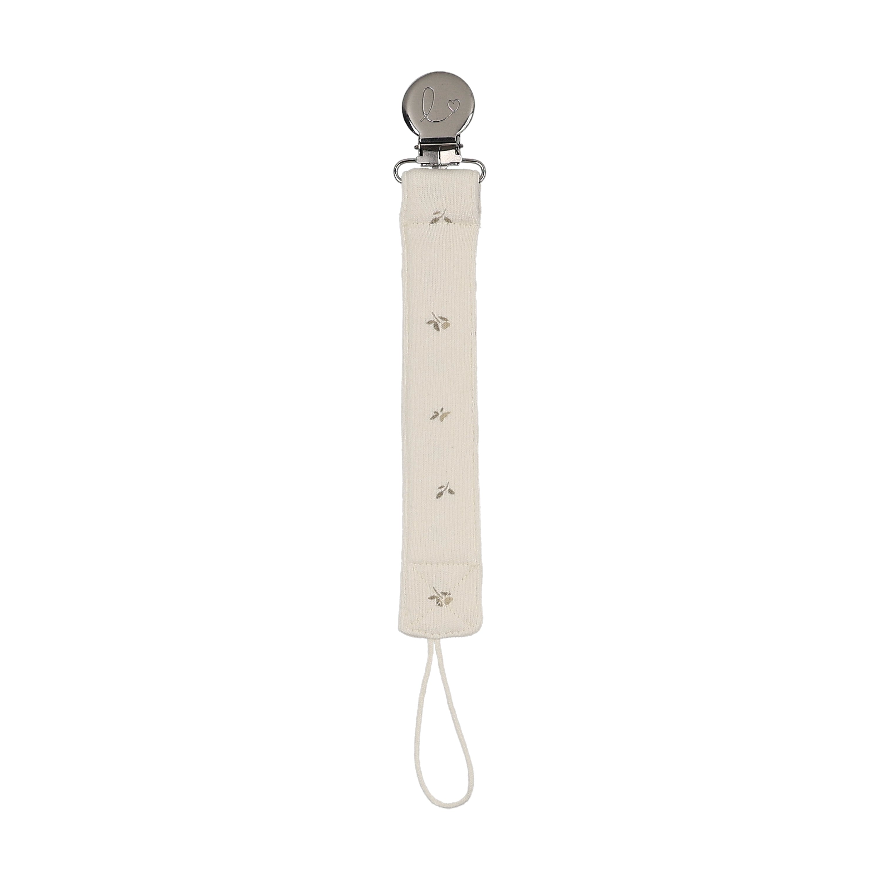 pacifier clip bitsy floral - cream/pink – Lily and Todd