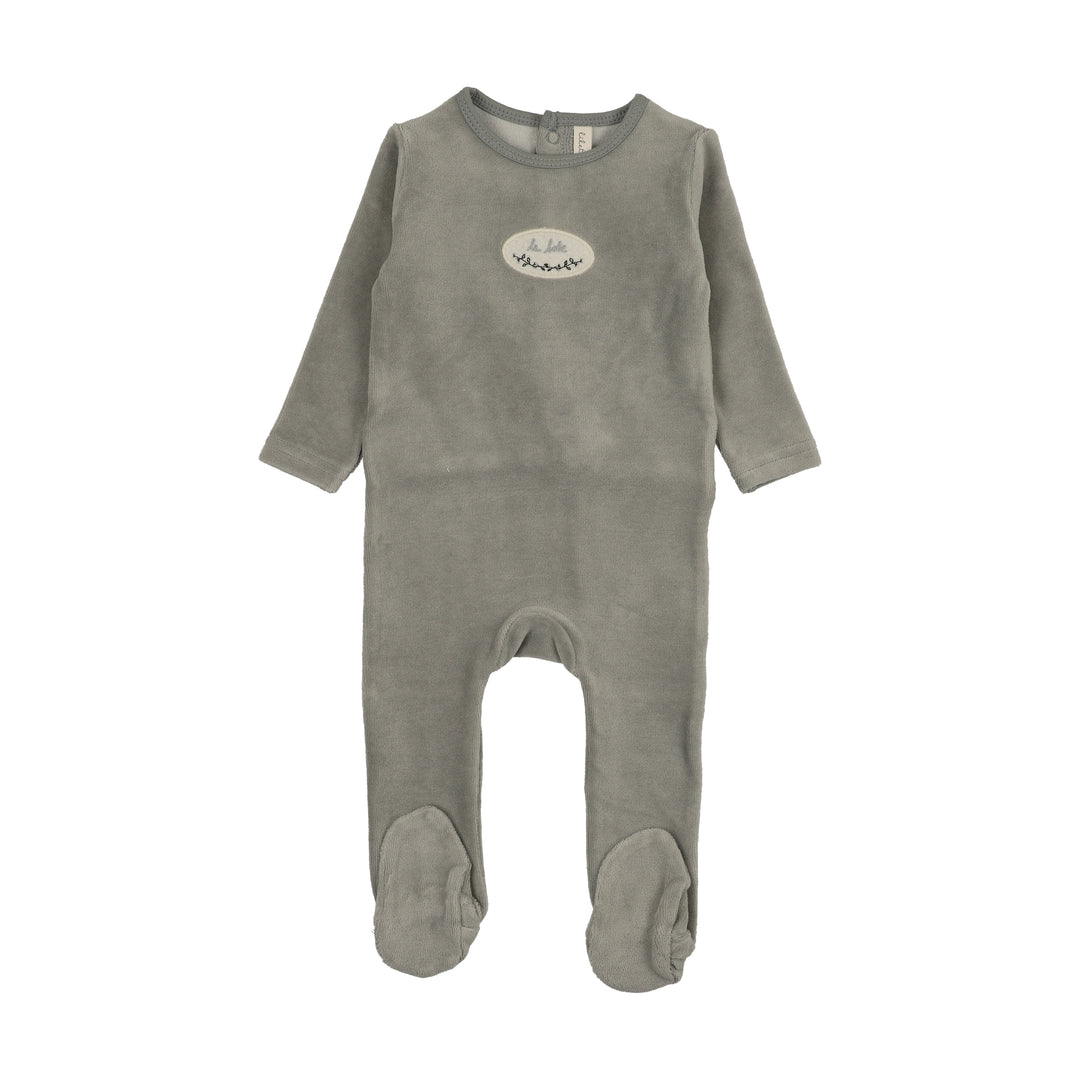 footie velour patch - light blue