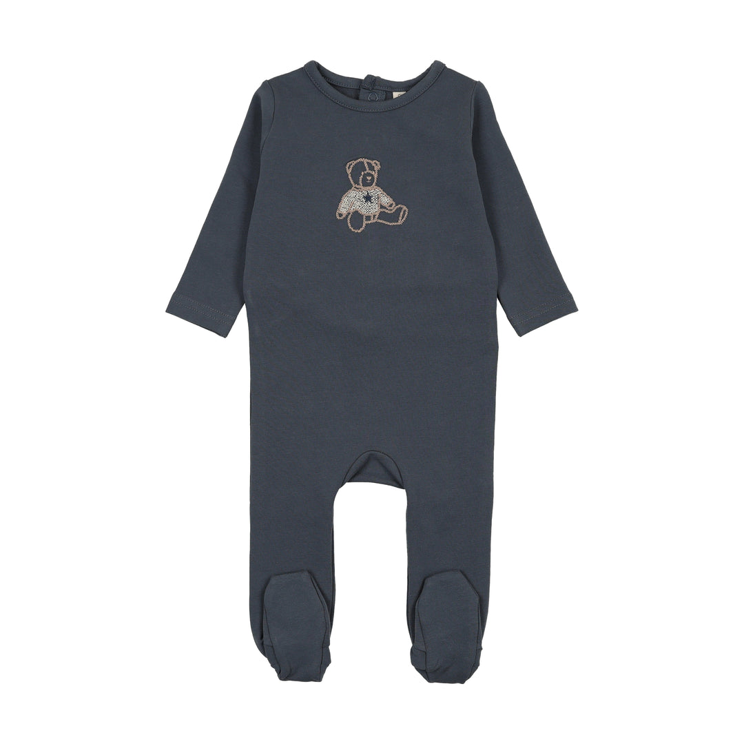 footie sweet bear - off navy