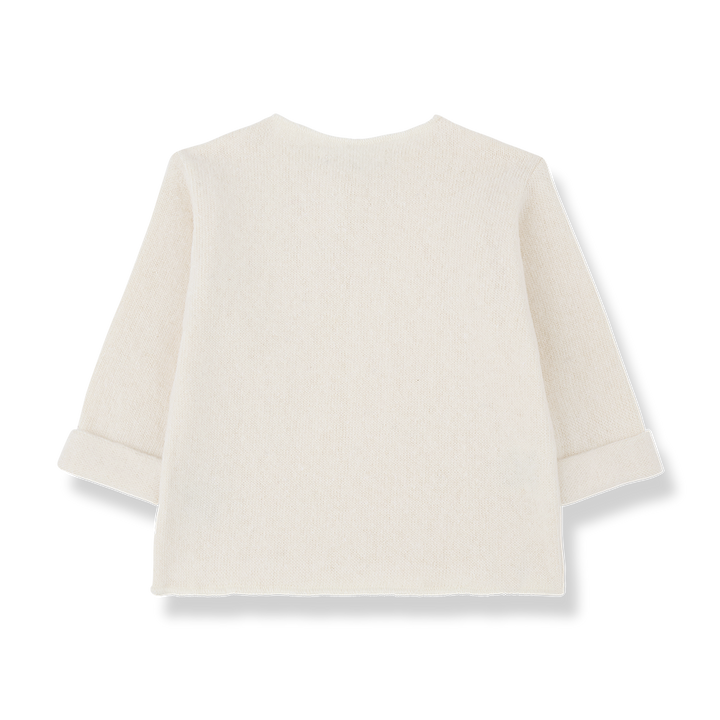 set knit henley shirt and pants - ecru