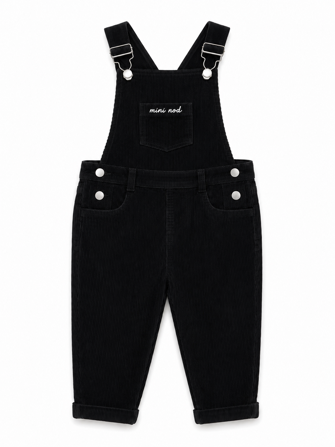 one piece courduroy overalls - black