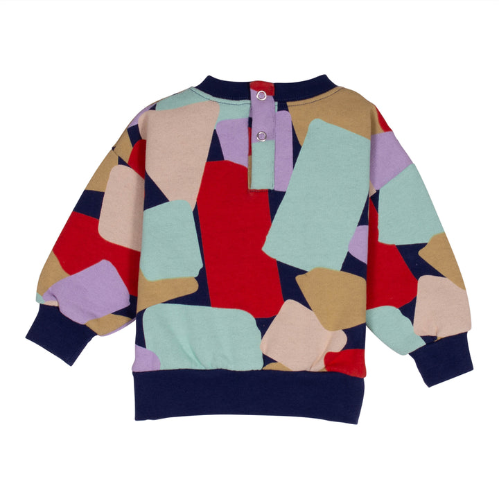 top l/s sweat pebble print - suaves dark