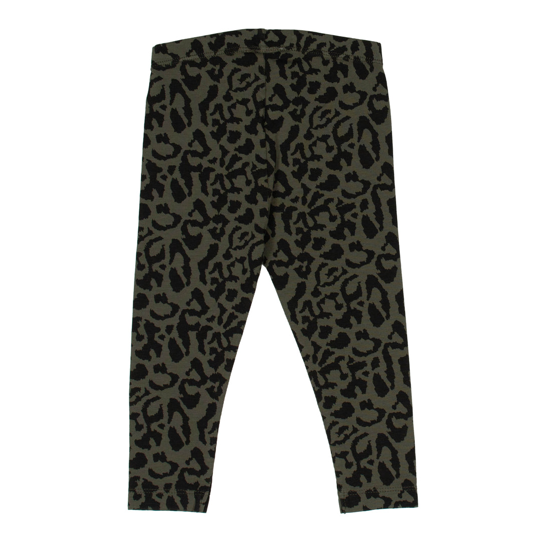 set outfit leopard top and legging - khaki leopard