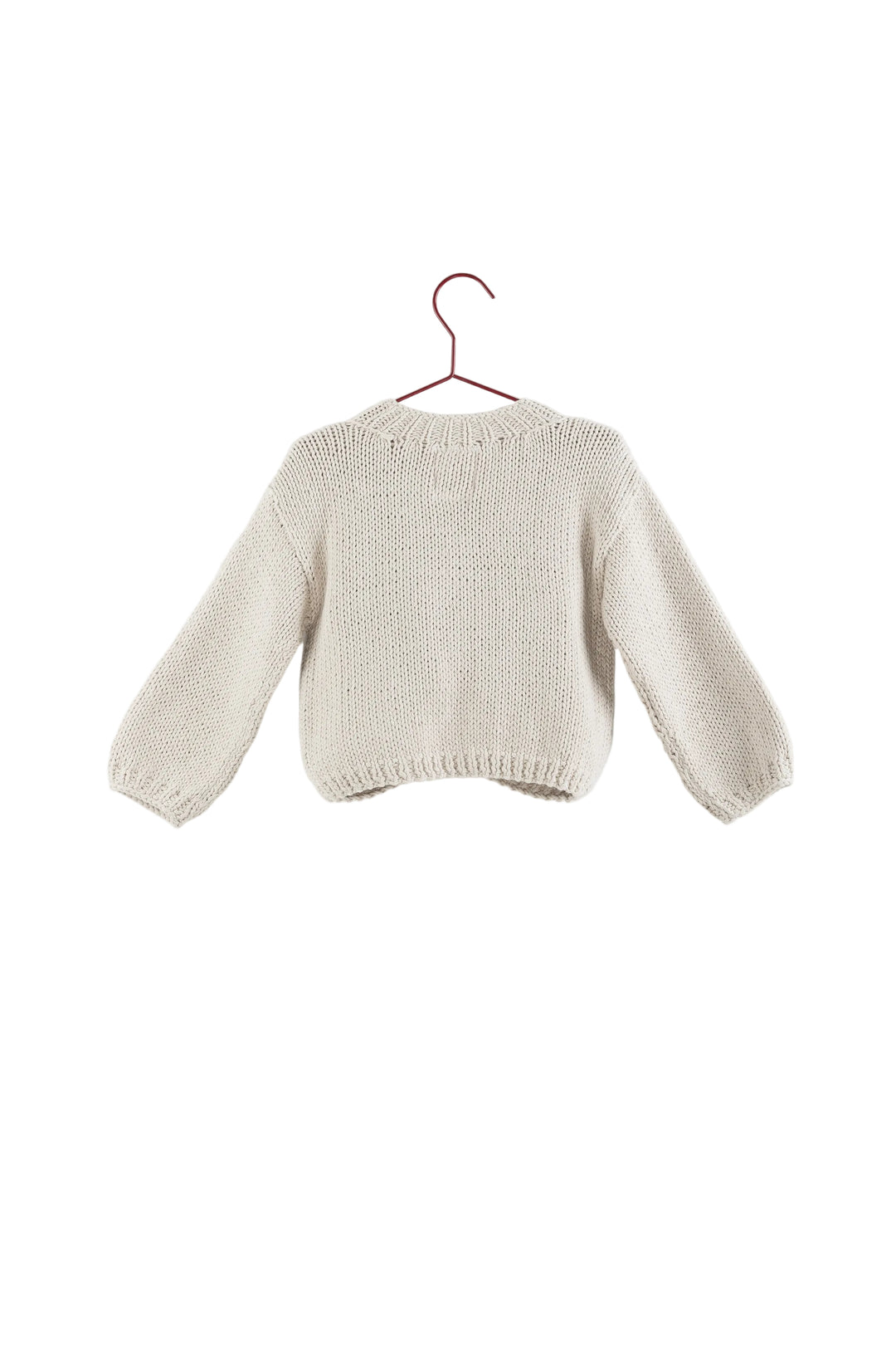 top l/s knit v cardigan - macaron