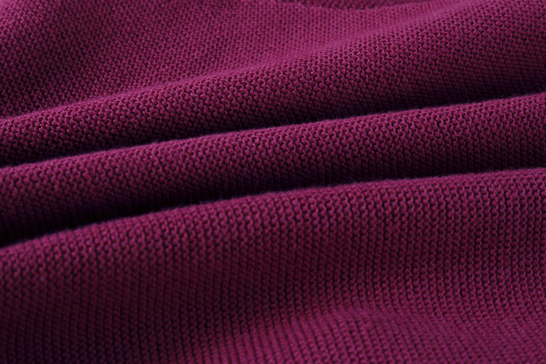 top l/s knit cardigan - magenta