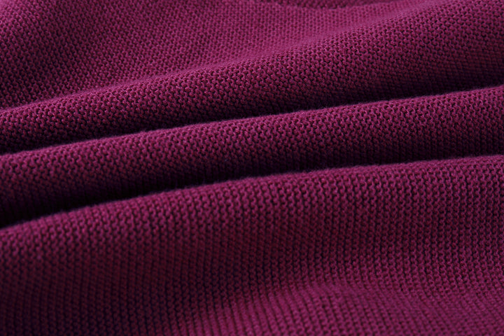 top l/s knit cardigan - magenta