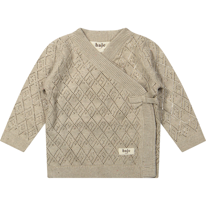 set knit knitted wrap top and pants - sand desert