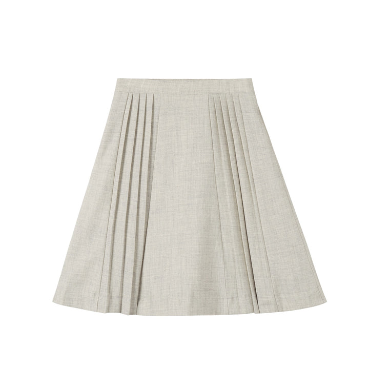 skirt pleated marled - grey