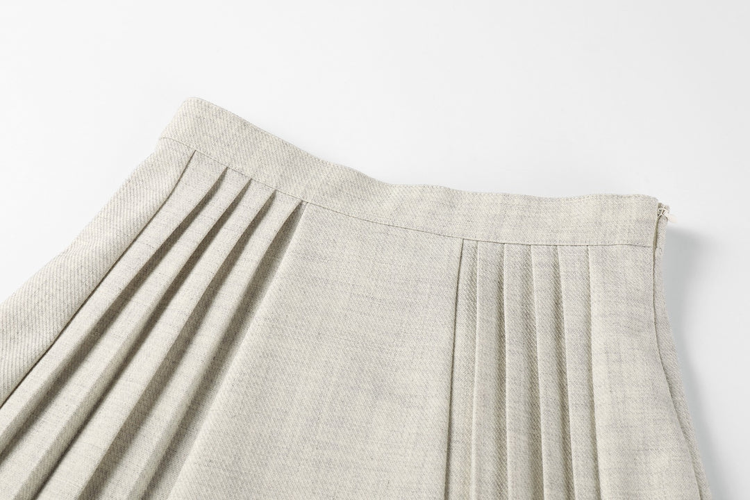 skirt pleated marled - grey