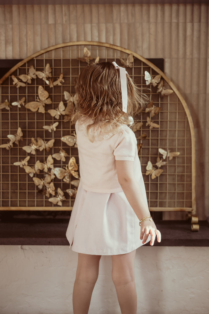 dress mayfair lace collar - rose