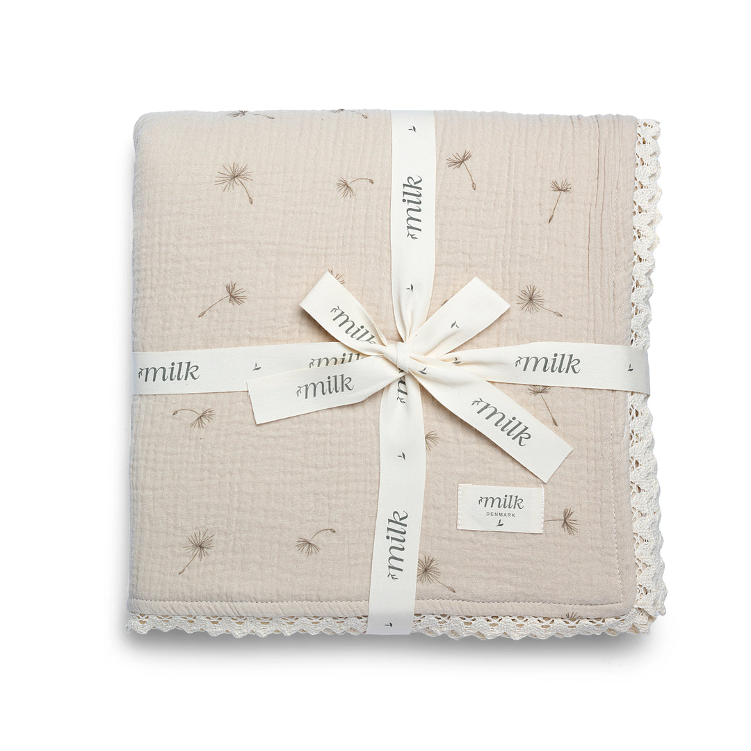 blanket laced edge - wildflower taupe