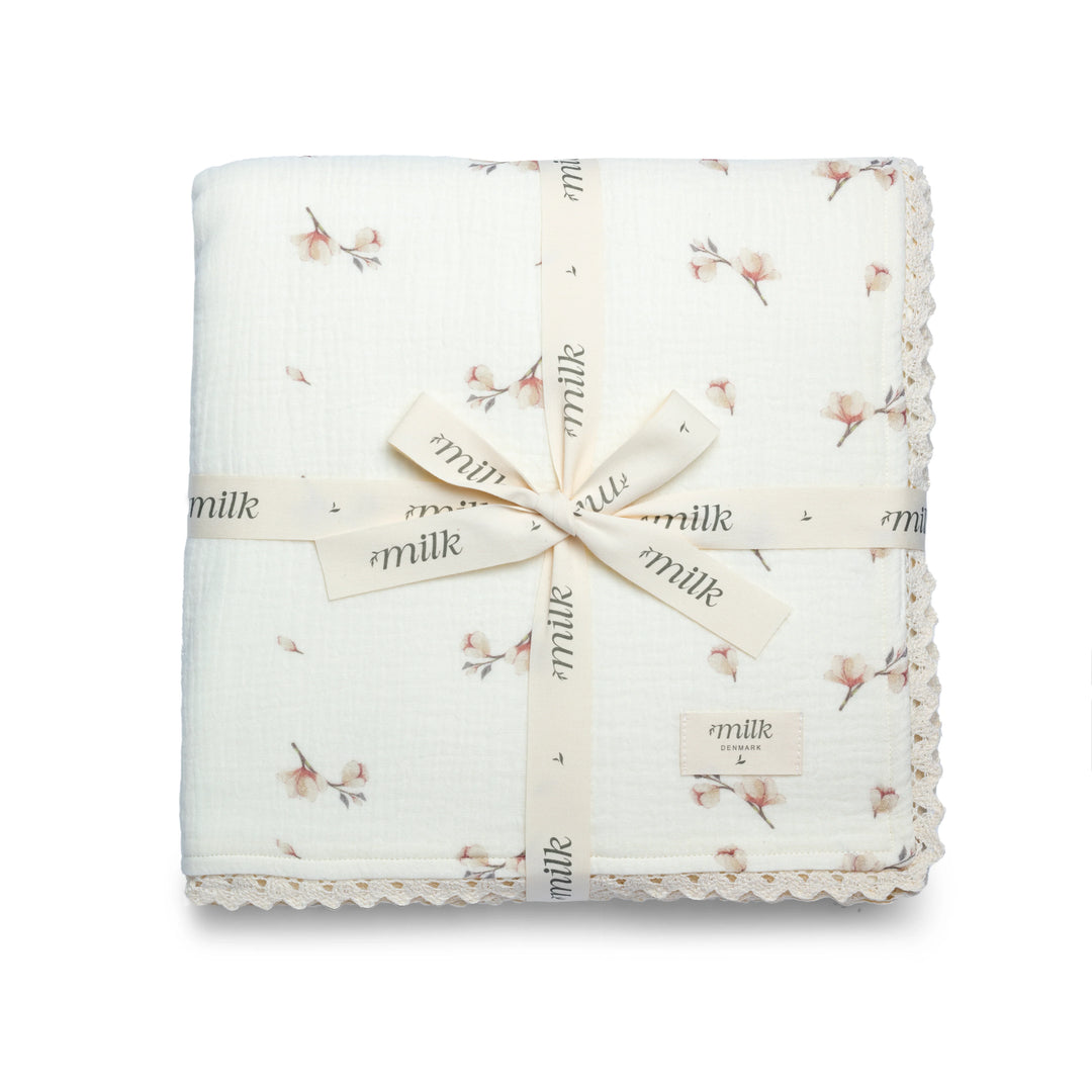 blanket laced edge - blossom ivory