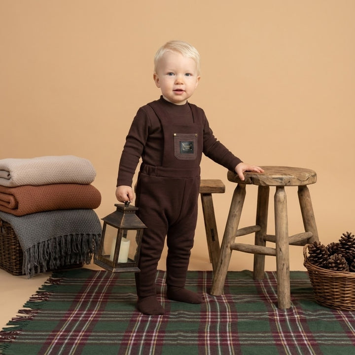 one piece chino pocket romper - mocha