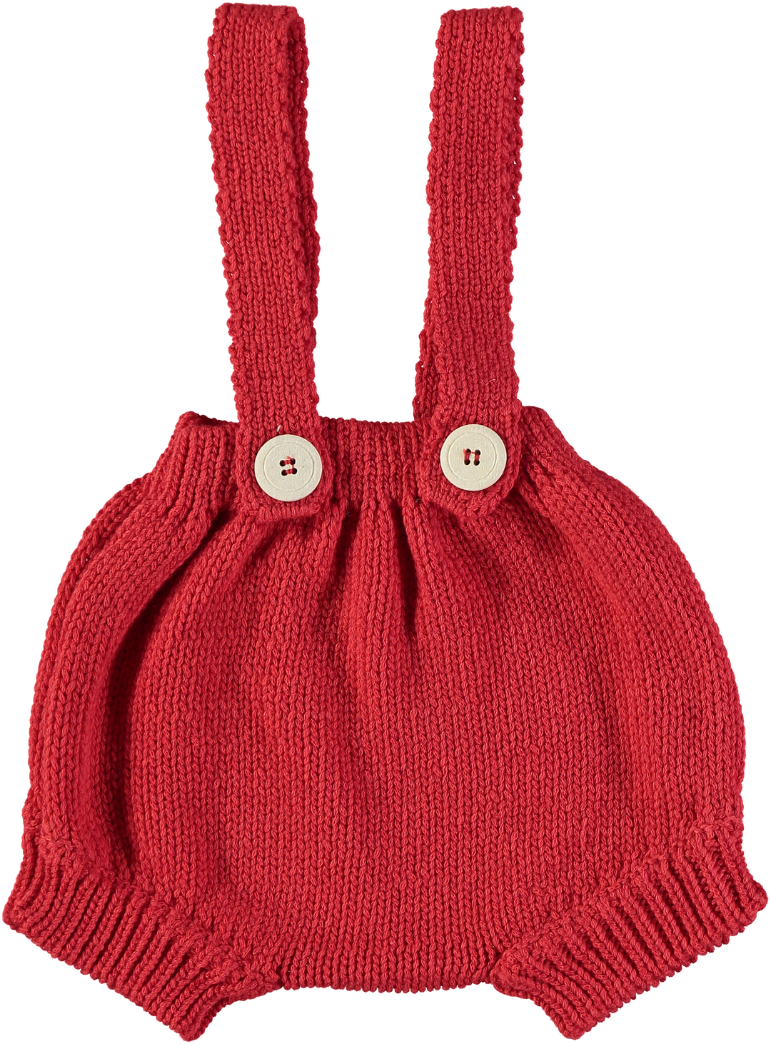 one piece heathered knit button overalls - red
