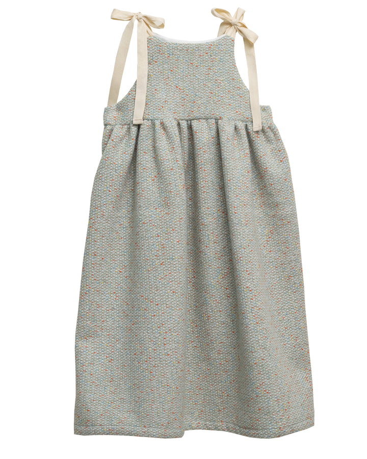 dress wool tweed high waist string tie straps - coco green