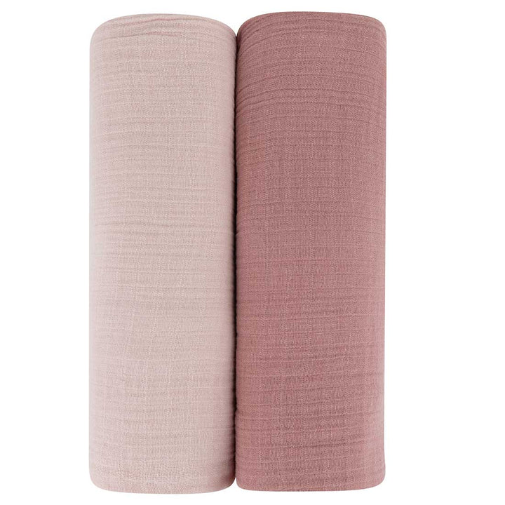 swaddle muslin 2 pack - rosewater & cranberr