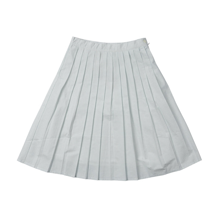 skirt micro checkered pleated - powder blue-475