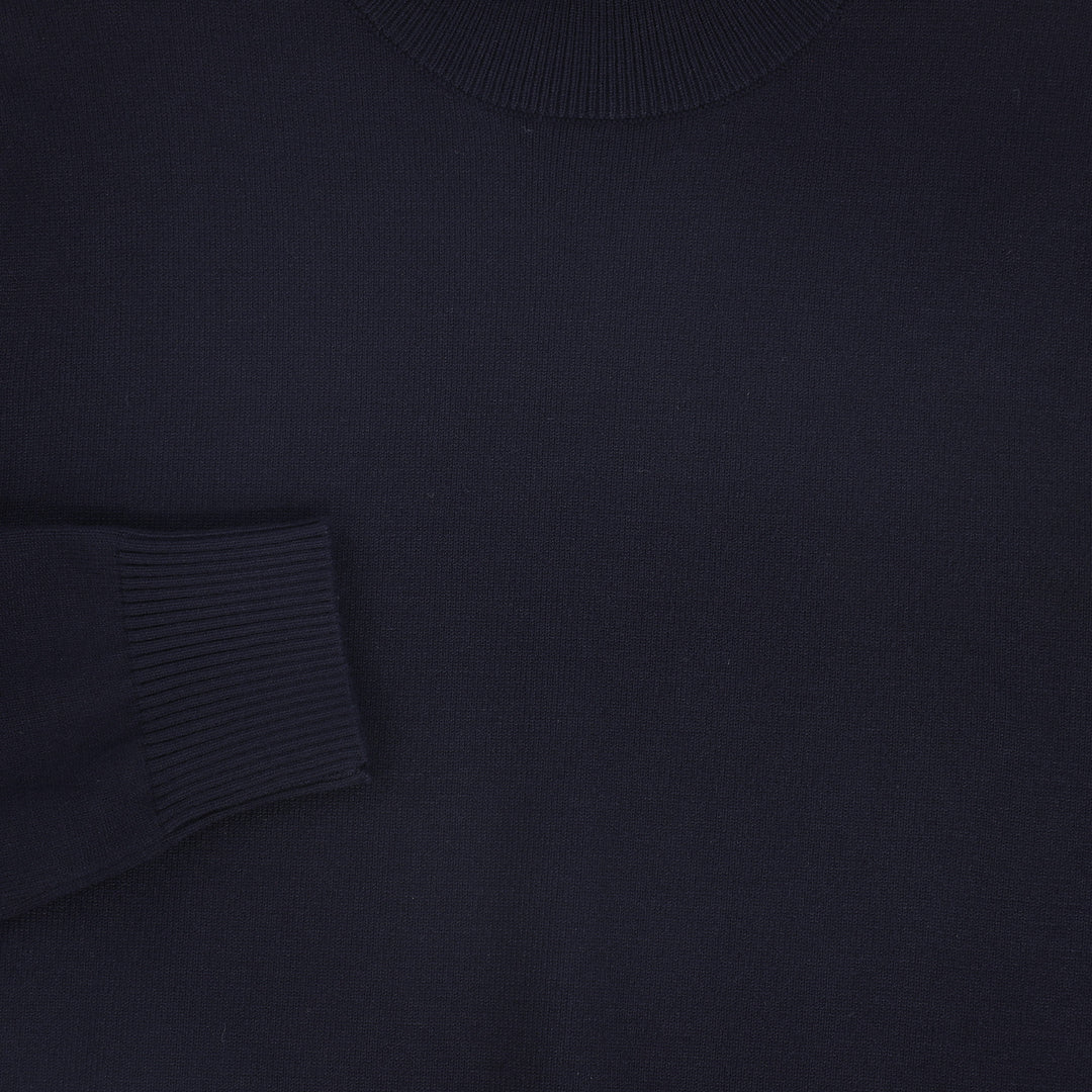 top l/s ruffled turtleneck - navy