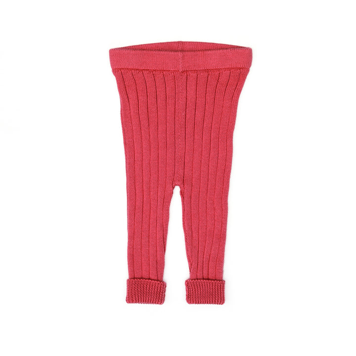 set outfit multi ruffle sweater and ribbed leggings - oatmeal/red