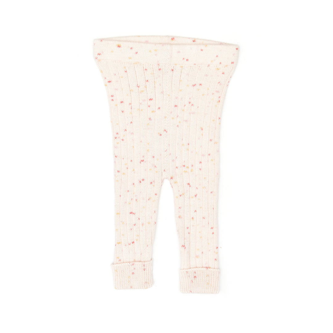 set outfit multi popcorn knit sweater and ribbed leggings - rose confetti